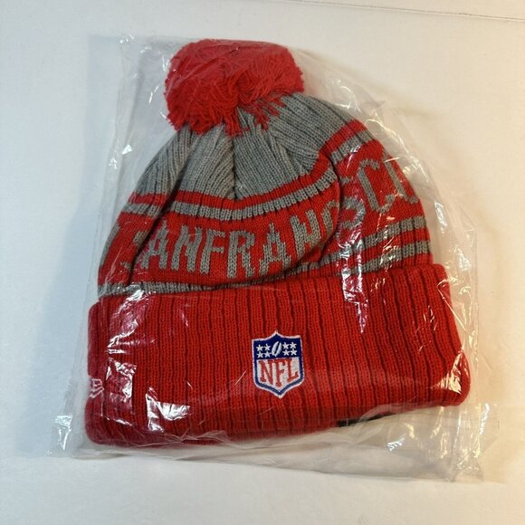 San Francisco 49er’s New Era Winter Knit Hat Beanie Fleece Lined One Size NWT. - Picture 4 of 9